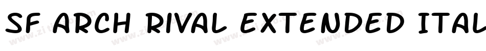 SF Arch Rival Extended Italic字体转换